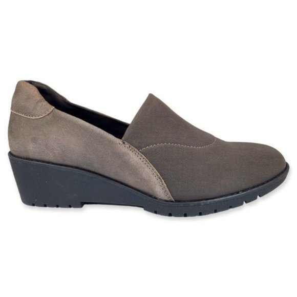 Adam Tucker Me Too Nolte Wedge Loafers NEW Sz 9 Charcoal Slip On Comfort Shoes. - Picture 6 of 9